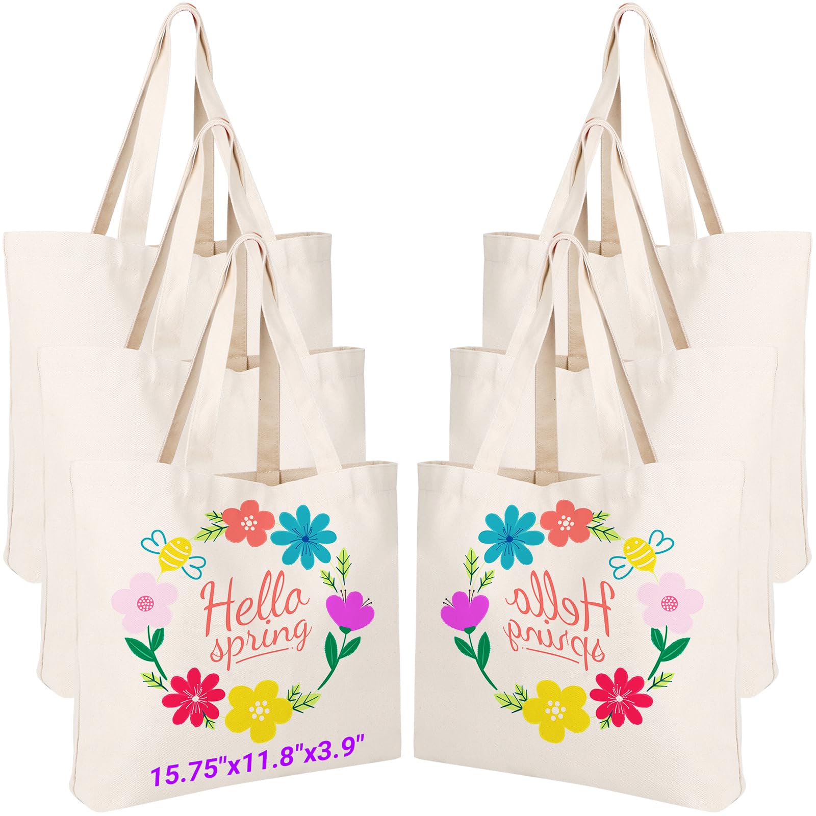 Blank Cotton Canvas Tote Bag Set