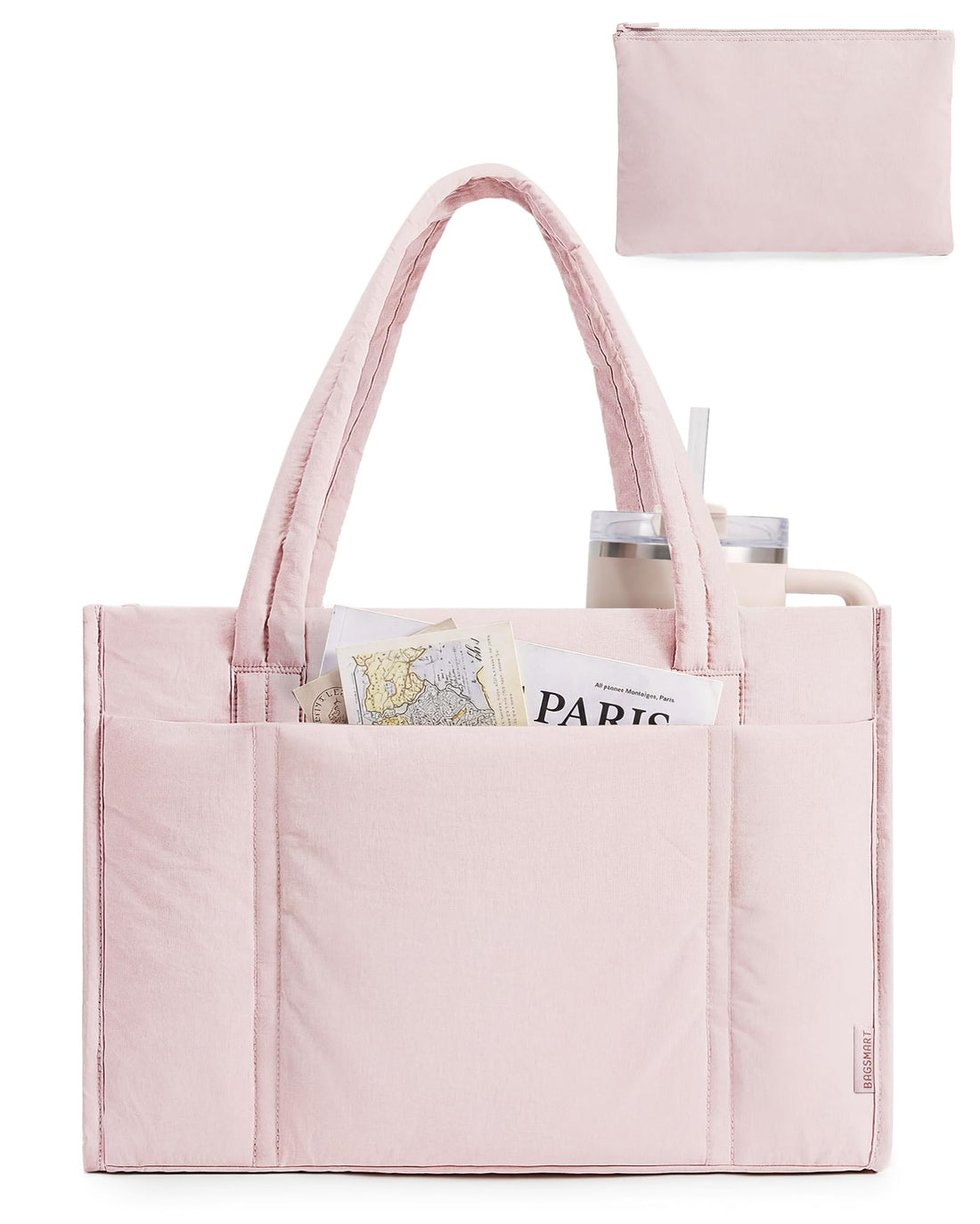 Quilted Puffer Tote Bag Set