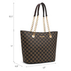 Chain Top Handle Tote Bag