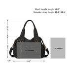 Canvas Embroidered Hobo Tote Bag