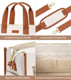 Canvas Work Tote Bag with 15 Pockets