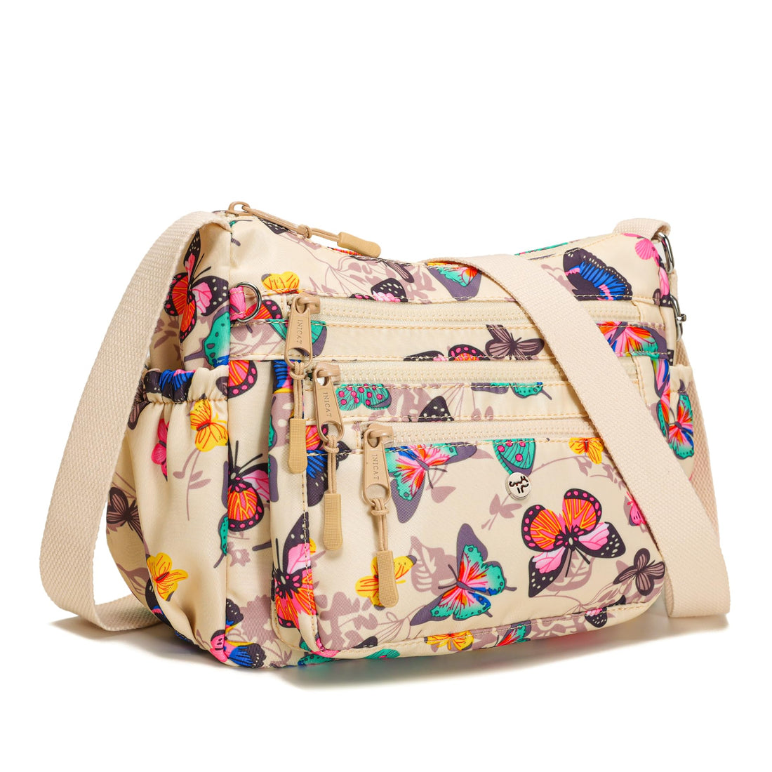 Multi Pocket Nylon Crossbody Bag