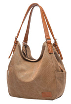 Canvas Embroidered Hobo Tote Bag