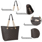 Chain Top Handle Tote Bag