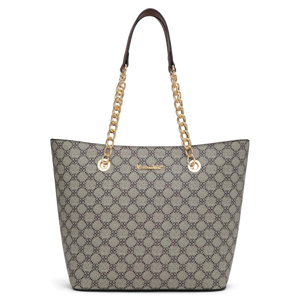 Chain Top Handle Tote Bag