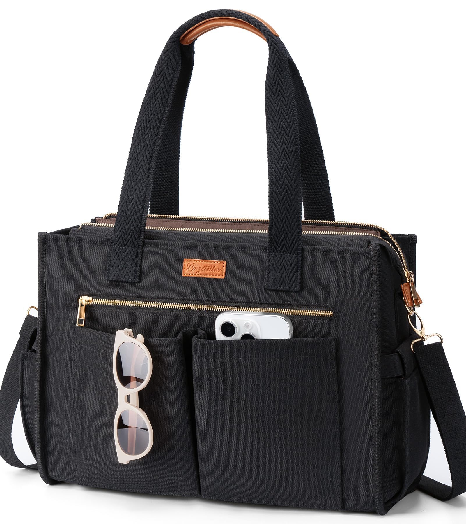 Canvas Work Tote Bag with 15 Pockets