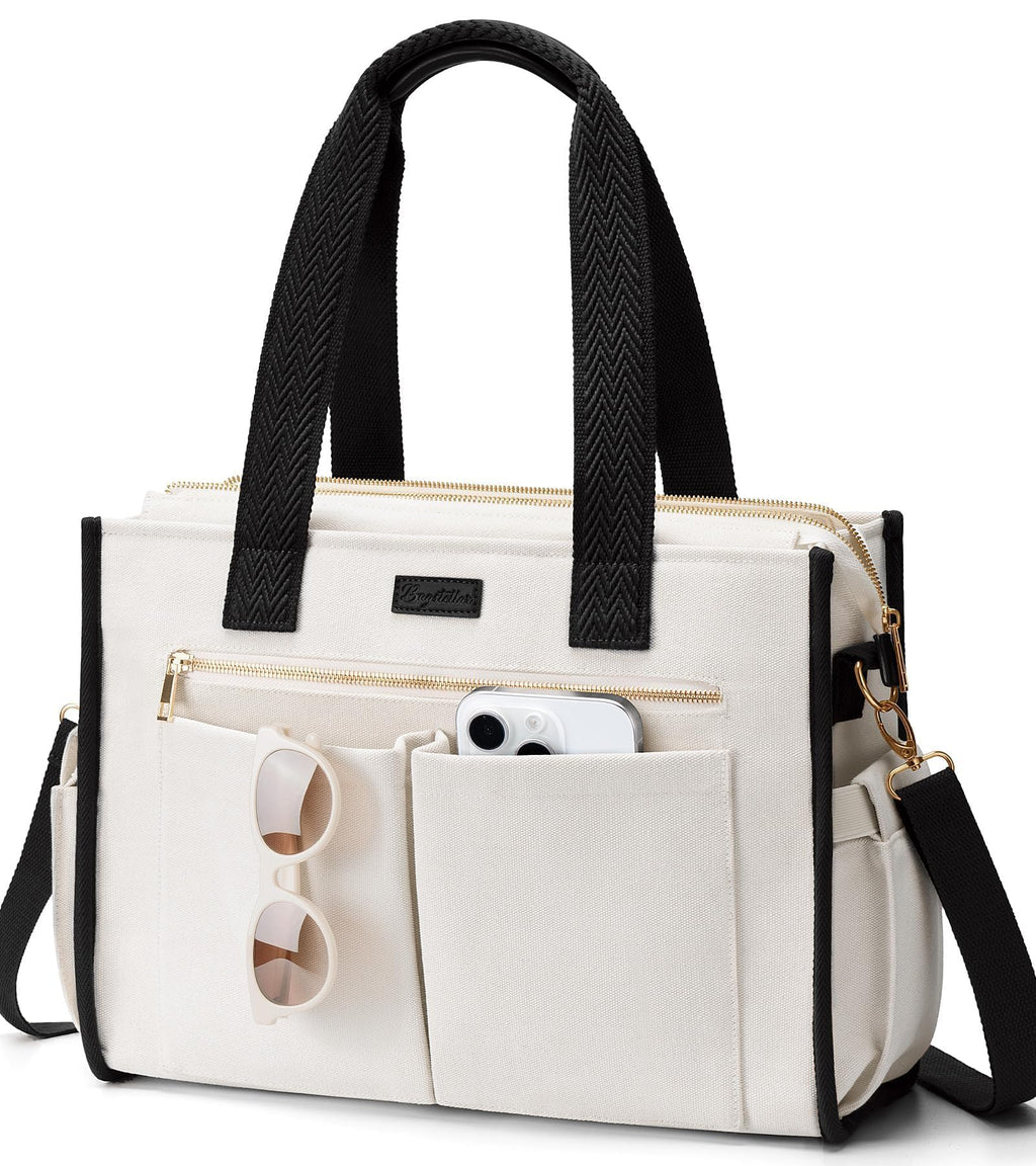 Canvas Work Tote Bag with 15 Pockets