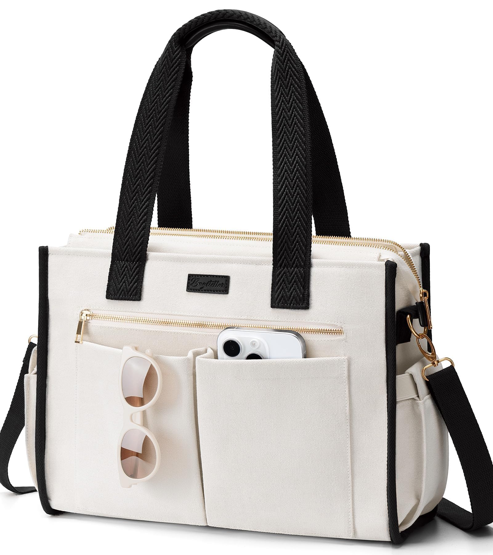 Canvas Work Tote Bag with 15 Pockets