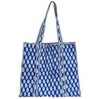 Floral Quilted Cotton Tote Bag