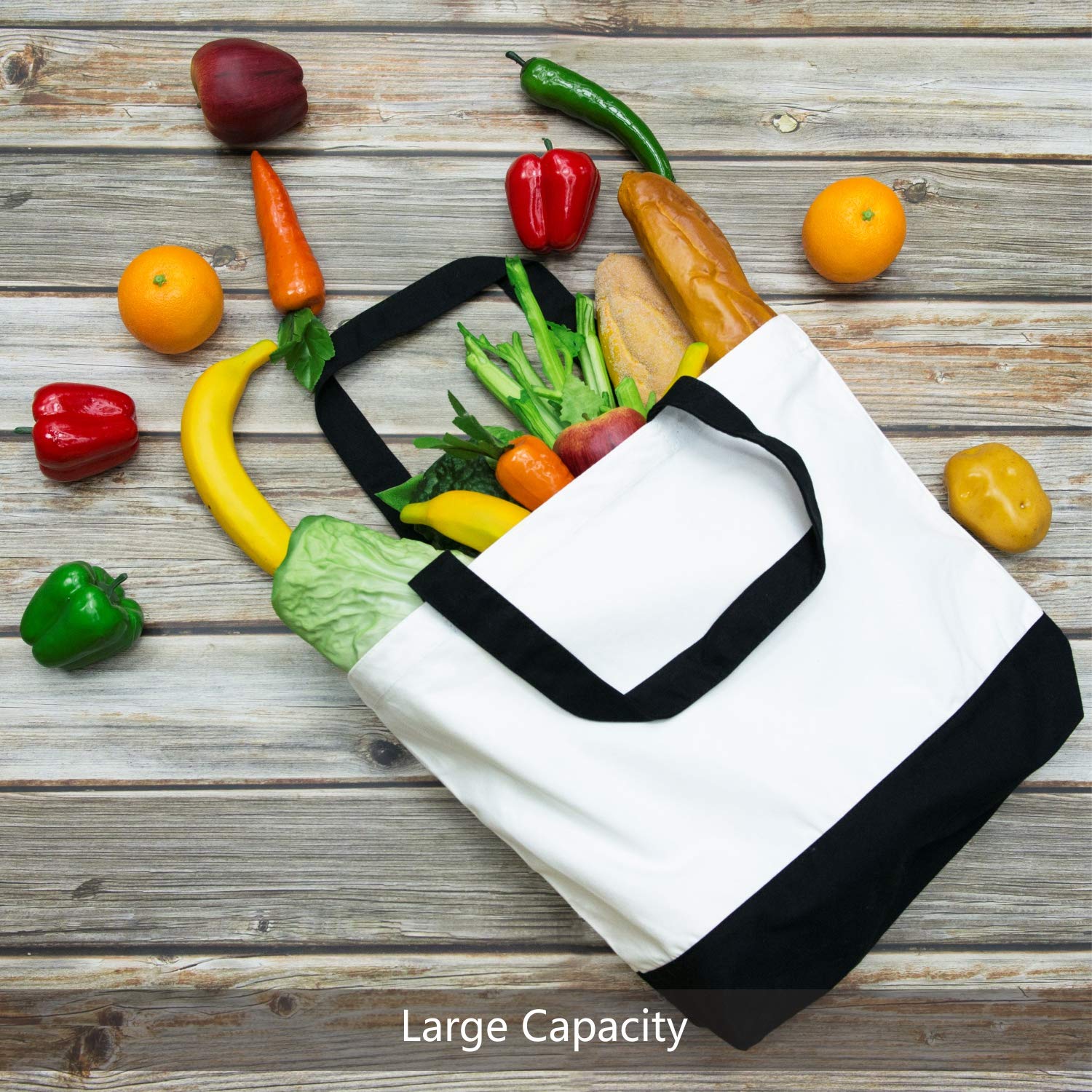 Large Cotton Canvas Tote Bag