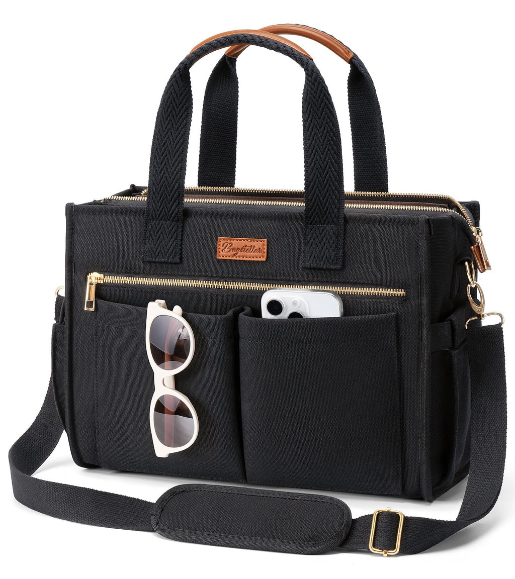 Canvas Work Tote Bag with 15 Pockets