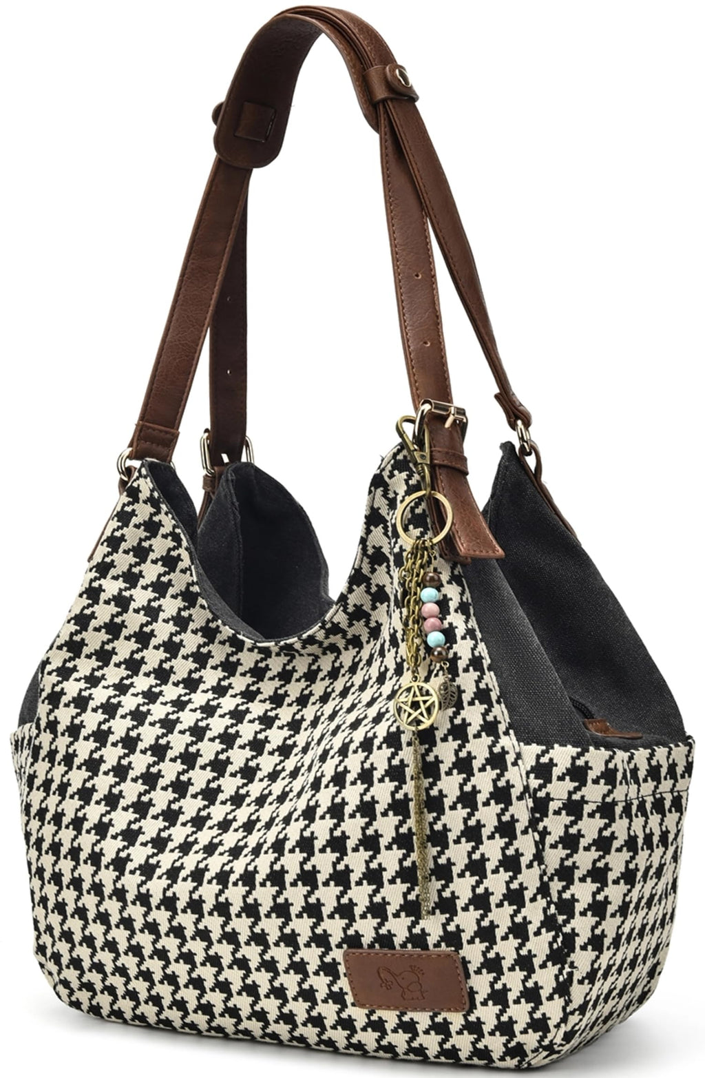 Canvas Embroidered Hobo Tote Bag