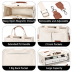 Canvas Tote Work Bag Large Crossbody Handbag