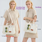 Canvas Tote Work Bag Large Crossbody Handbag