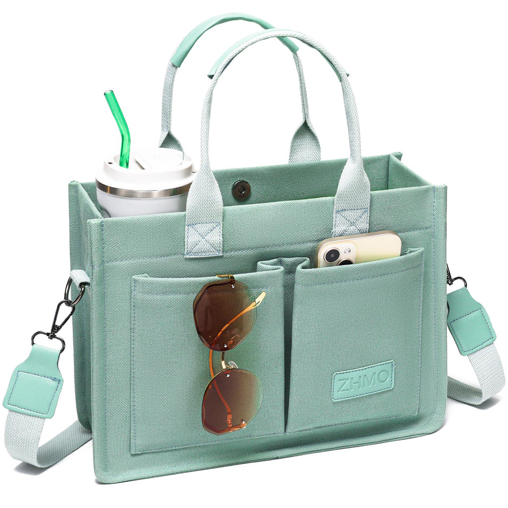 Canvas Tote Work Bag Large Crossbody Handbag