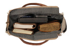 Canvas Tote Bag with Leather Handles