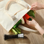 Canvas Tote Bag with Outer Pocket