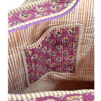 Floral Quilted Cotton Tote Bag