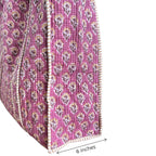 Floral Quilted Cotton Tote Bag