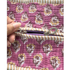 Floral Quilted Cotton Tote Bag