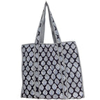 Floral Quilted Cotton Tote Bag